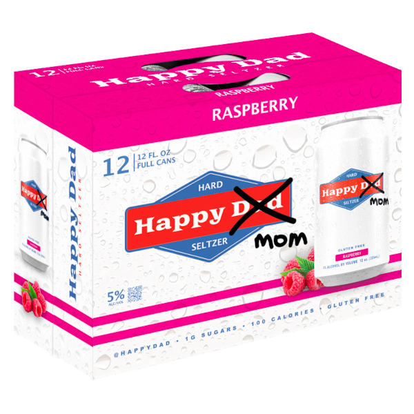 Happy Dad Hard Seltzer Happy Mom Raspberry