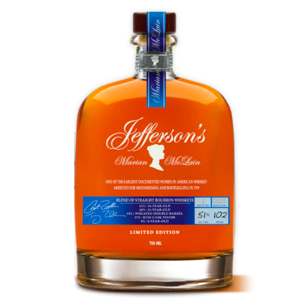 JEFFERSON'S BLEND STRAIGHT BOURBON MARIAN MCLAIN LIMITED EDITION