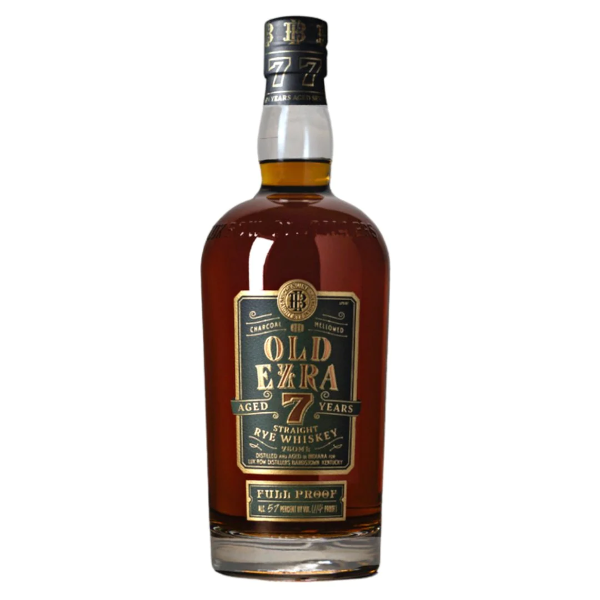 Ezra Brooks Old Ezra 7 Year Full Proof Straight Rye Whiskey bottle