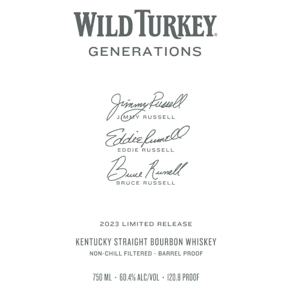 Wild Turkey Generations Kentucky Straight Bourbon 2023 Release