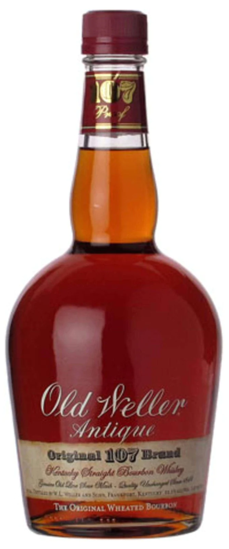 Old Weller Antique Original 107 Bourbon Old Squat Bottle - Liquor Stars