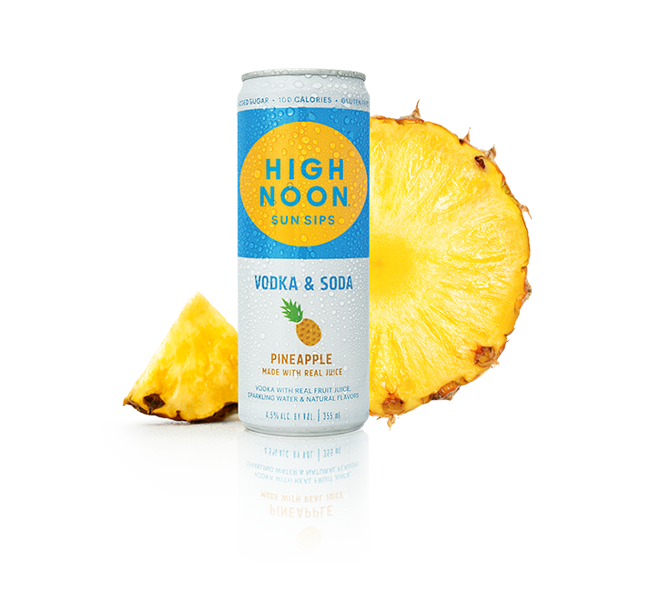 High Noon Sun Sips Pineapple Vodka & Soda Hard Seltzer 4pk - Liquor Stars