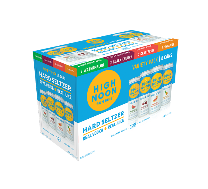 High Noon Sun Sips Variety Vodka & Juice Hard Seltzer 8pk - Liquor Stars