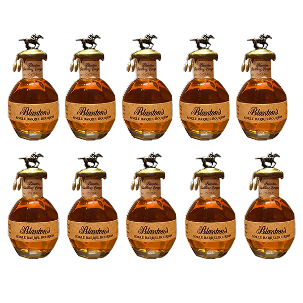 10 Blanton's Miniature Bourbon 50ml Shot Bundle
