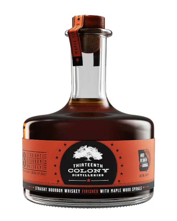 Thirteenth Colony 113 Maple Wood Spirals Straight Bourbon Whiskey 750ml