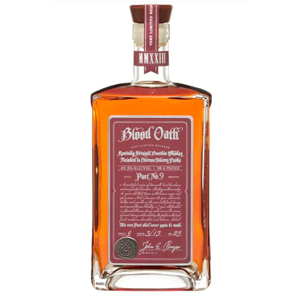 BLOOD OATH PACT 9 LIMITED RELEASE KENTUCKY BOURBON WHISKEY