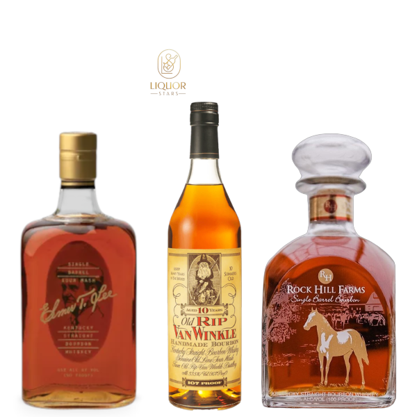 Elmer T. Lee, Old Rip Van Winkle 10 Year, & Rock Hill Farms Single Barrel Bourbon Bundle