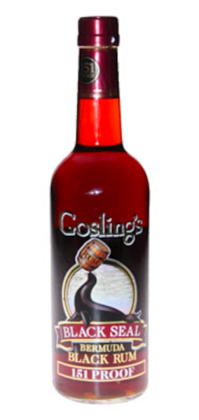 Gosling's 151 proof Black Seal Bermuda Black Rum - Liquor Stars