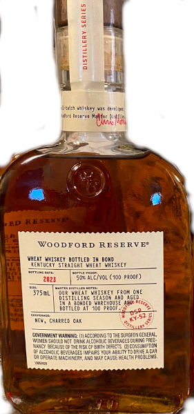 Woodford Reserve Distillery Series Wheat Whiskey Bottled in Bond 2023
