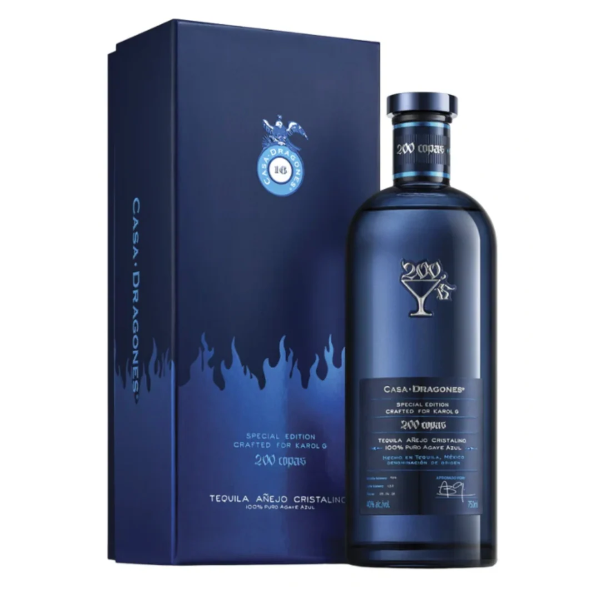 Casa Dragones X Karol G '200 Copas' Tequila AÃ±ejo Cristalino 750mL