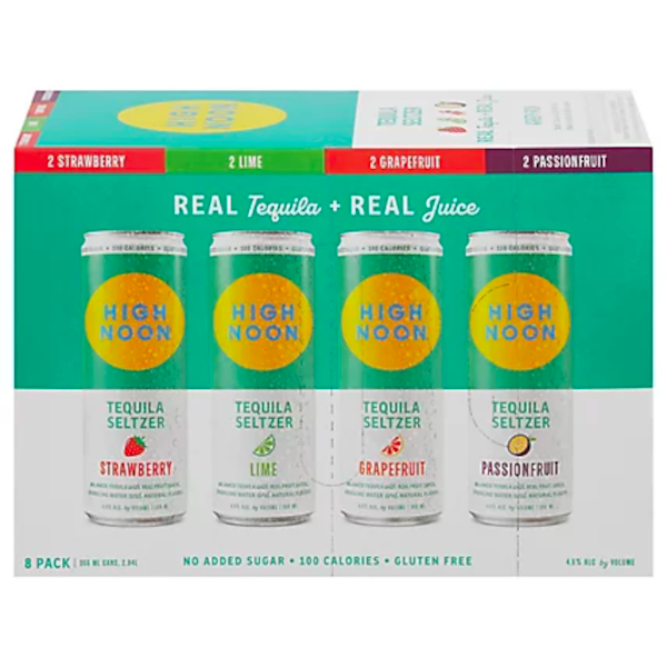 High Noon Tequila Seltzer Variety 8 Pack - Liquor Stars