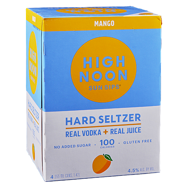 High Noon Tropical Mango 4pk - Liquor Stars