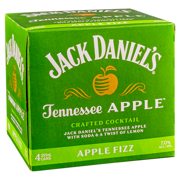 Jack Daniels Apple Fizz 4pk Cans Liquor Stars