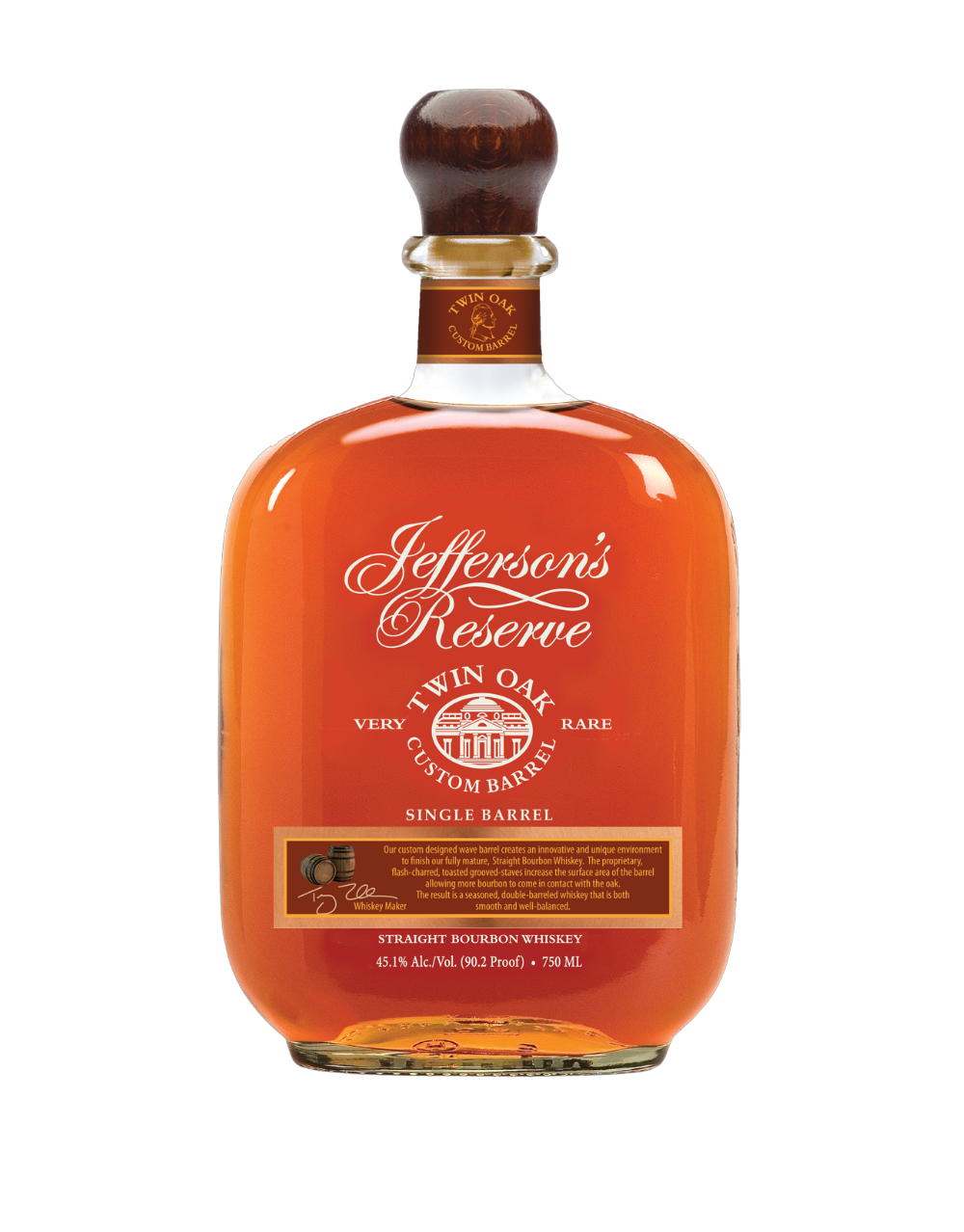 Jefferson's Twin Oak Single Barrel Bourbon - Liquor Stars