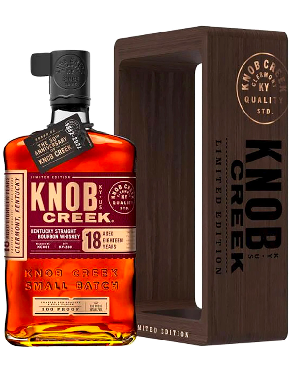 Knob Creek 18 Year Bourbon w/ Wooden Box | Liquor Stars