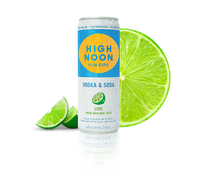 High Noon Sun Sips Lime Vodka & Soda Hard Seltzer 4pk - Liquor Stars