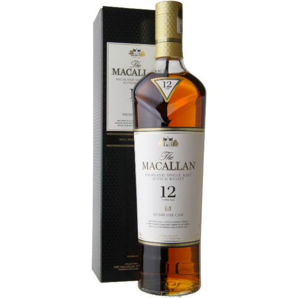 Macallan 12 Yr Sherry Oak Cask Highland Single Malt Scotch Whisky - Liquor Stars
