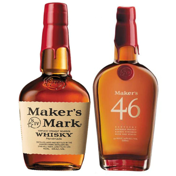 Maker's Mark Bourbon & Maker's Mark 46 Bundle Liquor Stars