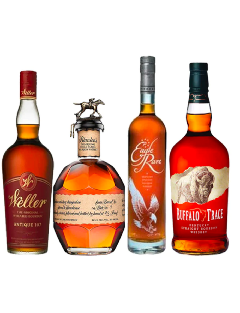 Whiskey Bundle W.L. Weller Antique 107, Blanton's, Eagle Rare, Buffalo ...