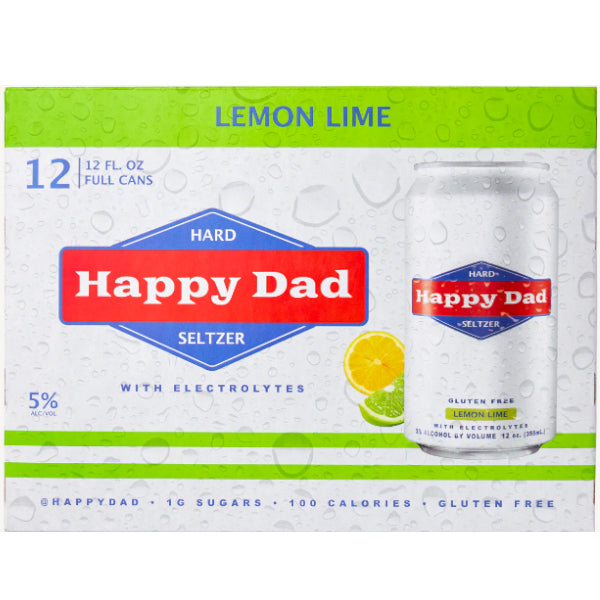 Happy Dad Lemon Lime Seltzer 12 Pack - Liquor Stars