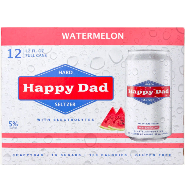 Happy Dad Watermelon Seltzer 12 Pack - Liquor Stars